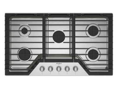 36" Whirlpool Gas Cooktop with Fifth Burner - WCGK7036PS