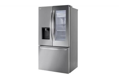 36" LG 26 Cu. Ft. French 3-Door Mirror InstaView Counter-Depth MAX Refrigerator with Ice and Water Dispenser - LLFOC2606S