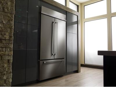 42" KitchenAid 24.2 Cu. Ft. Built-In Stainless French Door Refrigerator with Platinum Interior Design - KBFN502ESS