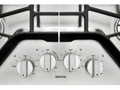 30" Maytag 4-Burner Gas Cooktop With Power Burner - MGC7430DS