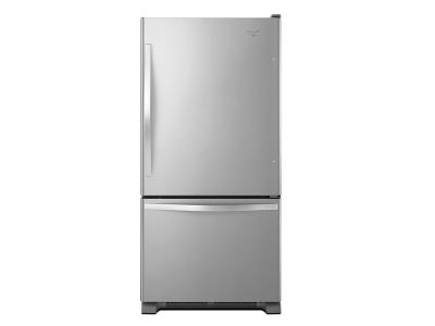 30" Whirlpool 19 Cu. Ft. Bottom-Freezer Refrigerator with Freezer Drawer - WRB329RFBM