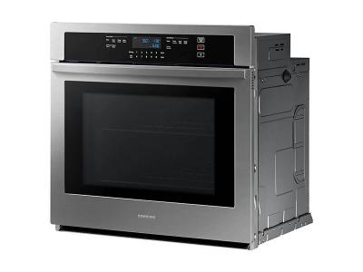 30" Samsung 5.1 Cu. Ft. Wall Oven with Wi-Fi Connectivity in Stainless Steel - NV51T5512SS