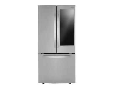 33" LG 25.1 Cu. Ft. InstaView Door-in-Door French Door Refrigerator - LRFES2503S