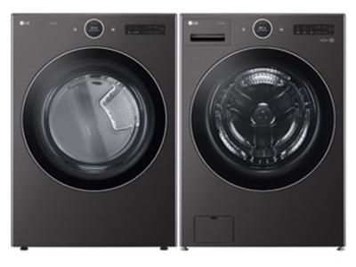 27" LG 5.0 Cu. Ft. Mega Capacity Smart Front Load Washer and 7.4 Cu. Ft. Ultra Large Capacity Smart TurboSteam Front Load Dryer - WM6700HBA-DLEX6700B