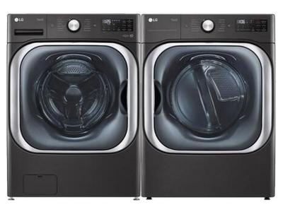 29" LG 6.0 Cu. Ft. Mega Capacity Smart Wi-fi Enabled Front Load Washer and 9.0 Cu. Ft. Mega Capacity Smart Wi-fi Enabled Front Load Electric Dryer - WM8900HBA-DLEX8900B