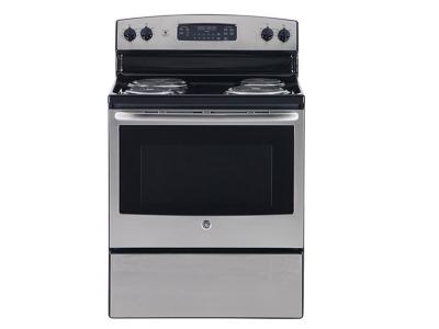 30" GE 5.0 Cu. Ft. Freestanding Electric Self Cleaning Range - JCB530SMSS