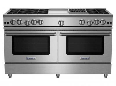 60" Blue Star RNB Series Gas Range with 12" Griddle & Charbroiler in Natural Gas - RNB606GCBV2