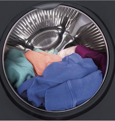 24" GE Energy Star 2.8 Cu. Ft. Capacity Stainless Steel Drum Frontload Washer - GFW148SSMWW