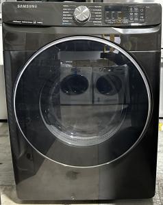 27" Samsung 7.5 Cu. Ft. Smart Electric Dryer With Steam Sanitize In Black Stainless Steel - DVE45R6300V