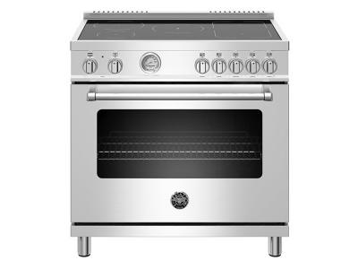 36" Bertazzoni Master Series Induction Range 5 Heating Zones Electric Oven - MAST365INMXE