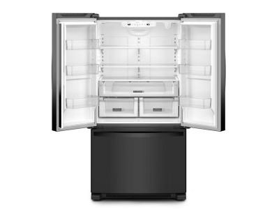 36" Whirlpool French Door Bottom Mount Refrigerator in Black - WRFF3236RB
