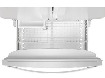 36" Whirlpool French Door Bottom Mount Refrigerator in White - WRFF3236RW
