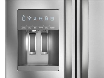36" Whirlpool 25.2 Cu. Ft. French Door Bottom Mount Refrigerator in Fingerprint Resistant Stainless Steel - WRFF3436RZ
