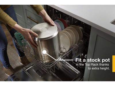 24" Whirlpool Large Capacity Dishwasher With Tall Top Rack In Black - WDT740SALB