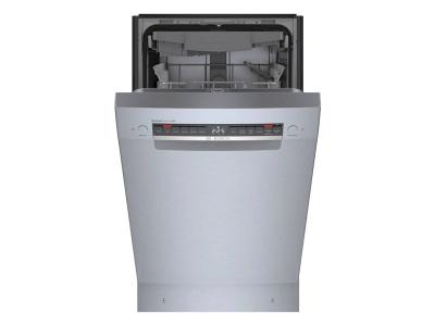 18" Bosch Recessed Handle CrystalDry Dishwasher in Stainless Steel - SPE68C75UC