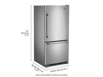30" Maytag 18.6 Cu. Ft. Bottom Freezer Refrigerator with Freezer Drawer - MBR1957FEZ