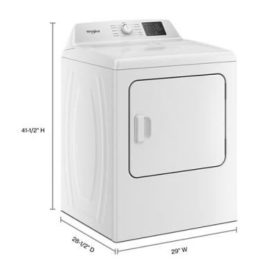 29" Whirlpool Gas Dryer with AutoSensing in White - WGD4105SW