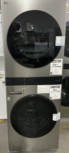 27" LG STUDIO Smart Front Load WashTower with 5.0 Cu. Ft. Washer and 7.4 Cu. Ft. Electric Dryer with Center Control - SWWE50N3