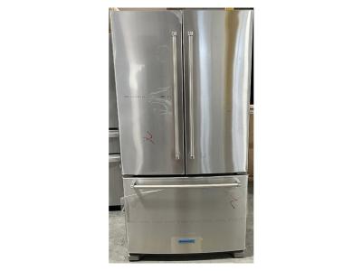 36" KitchenAid 20 Cu. Ft. French Door Bottom Mount Counter Depth Refrigerator - KRFC136RPS
