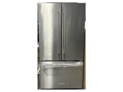 36" Kitchenaid 22 Cu. Ft. Counter Depth French Door Refrigerator with Interior Dispense - KRFC302ESS