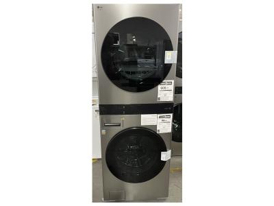 27" LG STUDIO Smart Front Load WashTower with 5.0 Cu. Ft. Washer and 7.4 Cu. Ft. Electric Dryer with Center Control - SWWE50N3