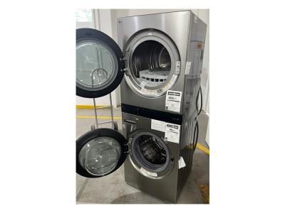 27" LG STUDIO Smart Front Load WashTower with 5.0 Cu. Ft. Washer and 7.4 Cu. Ft. Electric Dryer with Center Control - SWWE50N3