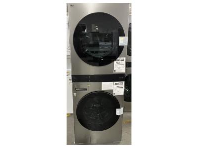 27" LG STUDIO Smart Front Load WashTower with 5.0 Cu. Ft. Washer and 7.4 Cu. Ft. Electric Dryer with Center Control - SWWE50N3
