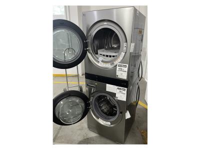 27" LG STUDIO Smart Front Load WashTower with 5.0 Cu. Ft. Washer and 7.4 Cu. Ft. Electric Dryer with Center Control - SWWE50N3