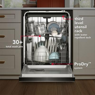 24" KitchenAid Third Level Utensil Rack Dishwasher - KDFS224SBL