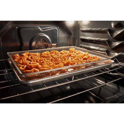 30" Whirlpool Gas Range with Air Cooking Technology and Steam Clean - WFGS4530SW