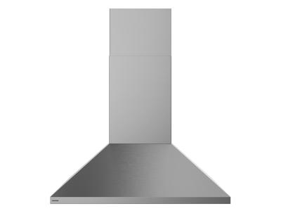 36" Monogram Wall-Mounted Pyramid Chimney Vent Hood with Air Quality Sensors - ZVWS361SRSS