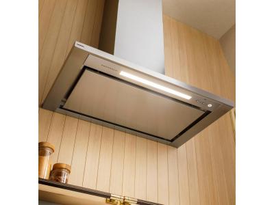 48" Monogram Island Pyramid Chimney Vent Hood with Air Quality Sensors - ZVIS481SRSS