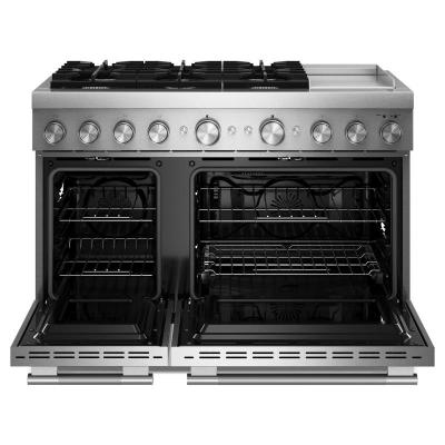 48" KitchenAid 6 Burner Commercial-Style Dual Fuel Range with Griddle - KFDD948SSS