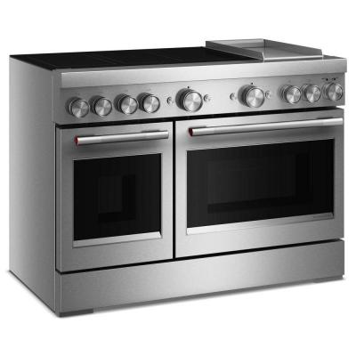 48" KitchenAid 6-Element Induction Freestanding Commercial-Style Range with Griddle - KFID948SSS