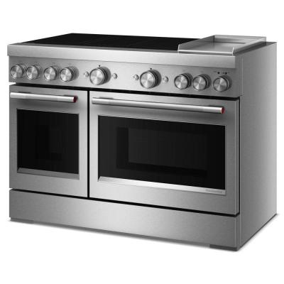 48" KitchenAid 6-Element Induction Freestanding Commercial-Style Range with Griddle - KFID948SSS