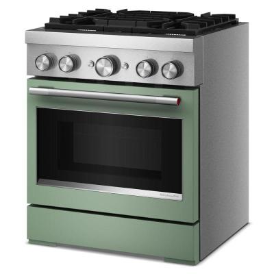 30" Kitchenaid 4 Burner Commercial-Style Dual Fuel Range - KFDS930SDC