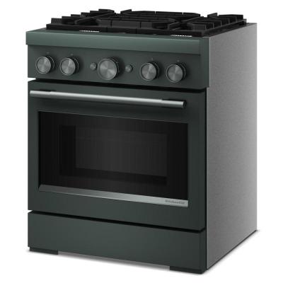 30" KitchenAid 4 Burner Commercial-Style Dual Fuel Range - KFDS930SJP