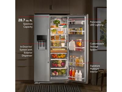 36" KitchenAid 28.7 Cu. Ft. Side-by-Side Refrigerator - KRSF536RPS