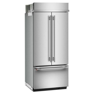 36" Kitchenaid 20.8 Cu. Ft. Built-In French Door Bottom Mount Refrigerator - KBFN536SPS