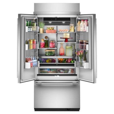 36" Kitchenaid 20.8 Cu. Ft. Built-In French Door Bottom Mount Refrigerator - KBFN536SPS