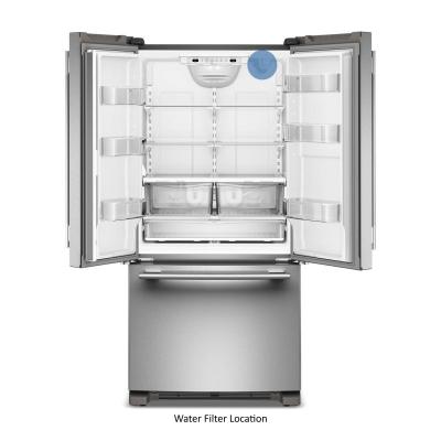 33" KitchenAid 22 Cu. Ft.Standard-Depth French Door Refrigerator - KRFF333SPS