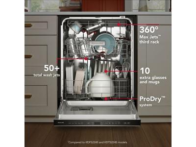 24" KitchenAid 360° Max Jets Third Rack 44 dBA Dishwasher - KDTS424SJP