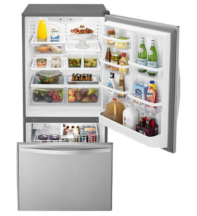 33" Whirlpool 22 Cu. Ft. Bottom-Freezer Refrigerator - WRB322DMBM