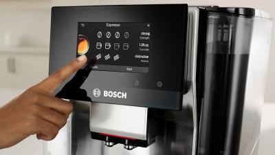 Bosch 800 Series VeroCafe Fully Automatic Coffee Machine with Removable Water Tank in Silver - TQU60307
