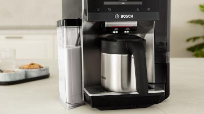 Bosch 800 Series VeroCafe Fully Automatic Coffee Machine with Removable Water Tank in Silver - TQU60307