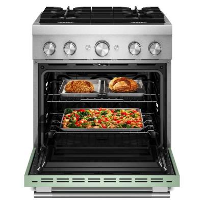 30" Kitchenaid 4 Burner Commercial-Style Dual Fuel Range - KFDS930SDC