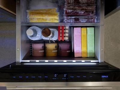 24" Zephyr Presrv 3.9 Cu. Ft. Refrigerator Freezer Drawers - PRRFD24C2AS