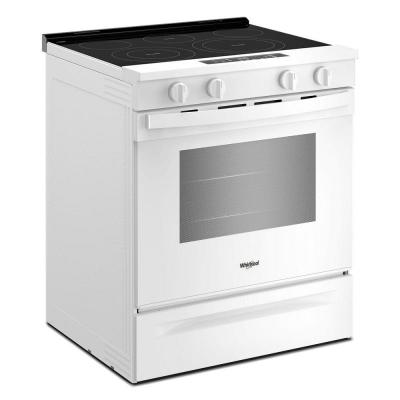 30" Whirlpool Electric Smart Range with No Preheat Mode and Steam Clean - YWSES3330TW