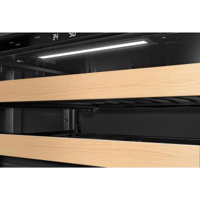 24" KitchenAid Beverage Center with Glass Door and Wood-Front Racks - KUBR524SPS