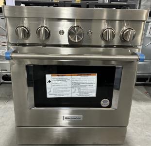 30" KitchenAid 4.1 Cu. Ft. Smart Commercial-Style Dual Fuel Range With 4 Burners - KFDC500JSS